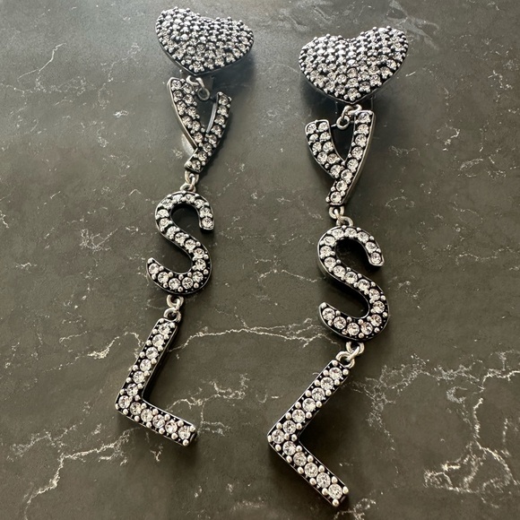 Saint Laurent YSL Heart Embellished
Earrings - Picture 6 of 7